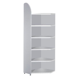 Dante Eckregal grau 6 Fachböden