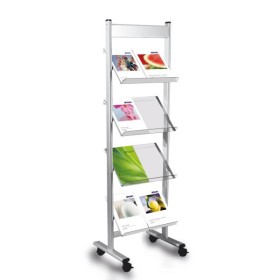 Prospektregal ecoline 8xA4 silber 510x350x1575