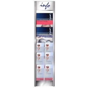 Wandprospekthalter silber, transparent DIN A4