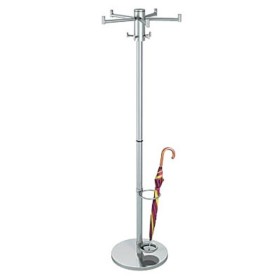 Standgarderobe Stilo 10 Haken alusilber