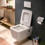 hansgrohe EluPura Original Q Wand WC Set 540 AquaChannel Flush, HygieneEffect mit WC-Sitz mit SoftClose und QuickRelease