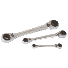 PROJAHN GearTech Ratschenschlüssel-Satz 4-in-1 3-tlg. umschaltbar metrisch Doppelringschlüssel