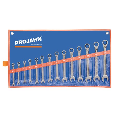 PROJAHN GearTech Ratschenschlüssel-Satz Klassik ohne Umschaltknopf 14-tlg. metrisch