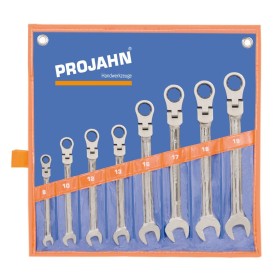 PROJAHN GearTech Ratschenschlüssel-Satz flexibel ohne Umschaltknopf 8-tlg. metrisch
