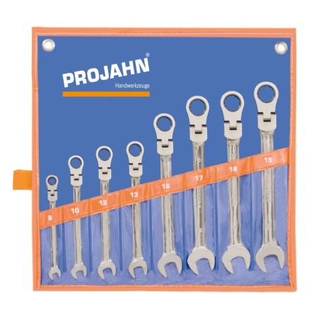 PROJAHN GearTech Ratschenschlüssel-Satz flexibel ohne Umschaltknopf 8-tlg. metrisch
