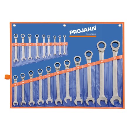PROJAHN GearTech Ratschenschlüssel-Satz Klassik ohne Umschaltknopf 20-tlg. metrisch