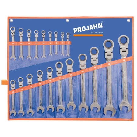 PROJAHN GearTech Ratschenschlüssel-Satz flexibel ohne Umschaltknopf 20-tlg. metrisch