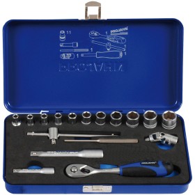 PROJAHN Xi-on Steckschlüsselkoffer metrisch 6-kant 10 / 3/8" 17-tlg.