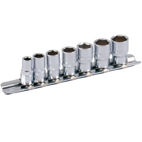 PROJAHN Steckschlüssel-Schiene bestückt metrisch 6,3 / 1/4" Inkl. 7 Steckschlüssel-Einsätze