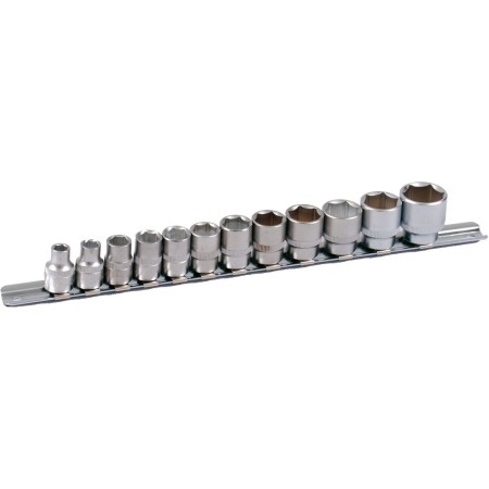 PROJAHN Steckschlüssel-Schiene bestückt metrisch 10 / 3/8" inkl. 12 Steckschlüssel-Einsätze