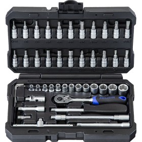 PROJAHN proficraft Steckschlüsselkoffer metrisch 6-kant 6,3 / 1/4" 46-tlg.