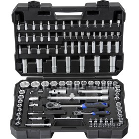 PROJAHN proficraft Steckschlüsselkoffer metrisch 6-kant 6,3 / 1/4" + 12,5 / 1/2" 108-tlg.