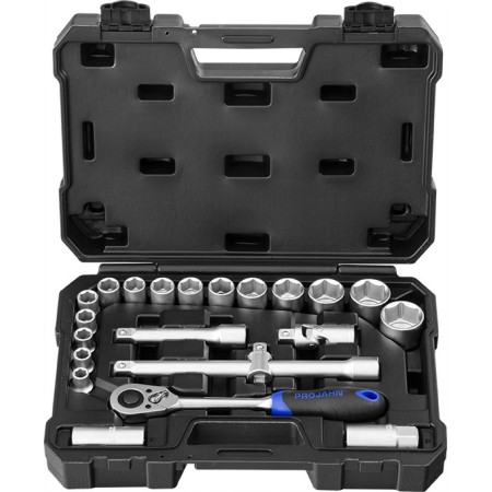 PROJAHN proficraft Steckschlüsselkoffer metrisch 6-kant 12,5 / 1/2" 21-tlg.