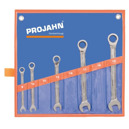 PROJAHN GearTech Ratschenschlüssel-Satz Klassik ohne Umschaltknopf 5-tlg. metrisch