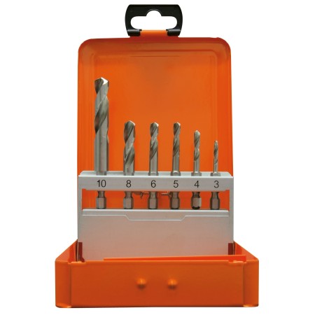 PROJAHN Spiralbohrer-Kassette HSS-G 6-kant 6,35 mm (1/4") 6-tlg.