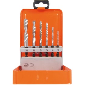 PROJAHN Holz Spiralbohrer 6-kant Kassette 1/4" 6-tlg.