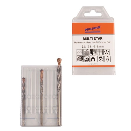 PROJAHN MULTI-STAR Mehrzweckbohrer Set 3-tlg.