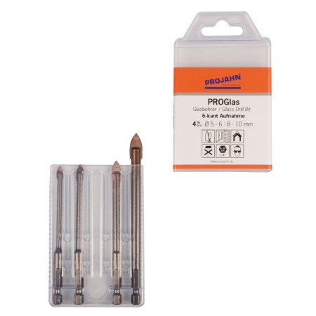 PROJAHN PROGlas-Bohrerset 4-tlg.