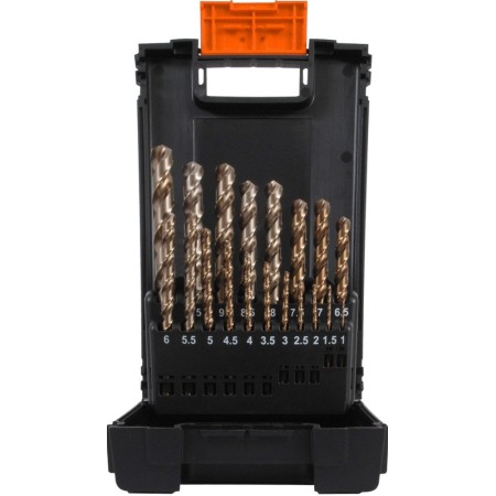 PROJAHN Hochleistungs-Spiralbohrer-Satz HSS-Co 8 % DIN 338 Typ HD - Heavy Duty 19-tlg.