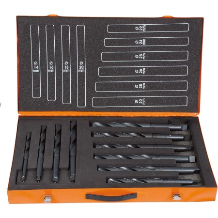 PROJAHN Spiralbohrer-Magazin mit Morsekegel HSS DIN 345 Typ N 10-tlg.