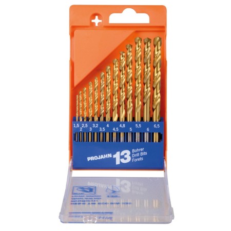 PROJAHN Spiralbohrer-Satz HSS-G TiN DIN 338 ECO 13-tlg.