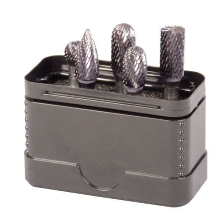 PROJAHN Hartmetall-Frässtifte mit Kreuzverzahnung Satz TiALN-Beschichtung 5-tlg.