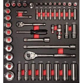 PROJAHN PROForm Einlagesystem Stecknuss, Zoll 51-tlg. PROJAHN PROForm Einlagesystem Stecknuss, Zoll 51-tlg.