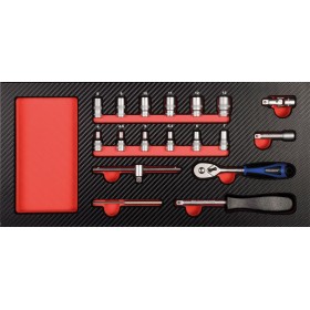 PROJAHN PROForm Einlagesystem 1/4" Xi-on Steckschlüssel-Satz 18-tlg. PROJAHN PROForm Einlagesystem 1/4" Xi-on Steckschlüssel-Satz 18-tlg.