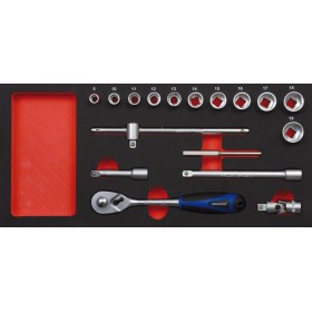 PROJAHN PROForm Einlagesystem 3/8" Xi-on Steckschlüssel-Satz 17-tlg. PROJAHN PROForm Einlagesystem 3/8" Xi-on Steckschlüssel-Satz 17-tlg.