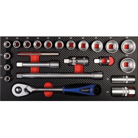 PROJAHN PROForm Einlagesystem 1/2" Xi-on Steckschlüssel-Satz 23-tlg. PROJAHN PROForm Einlagesystem 1/2" Xi-on Steckschlüssel-Satz 23-tlg.