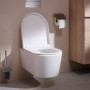 hansgrohe EluPura S WC-Sitz mit Befestigung oben, SoftClose und QuickRelease