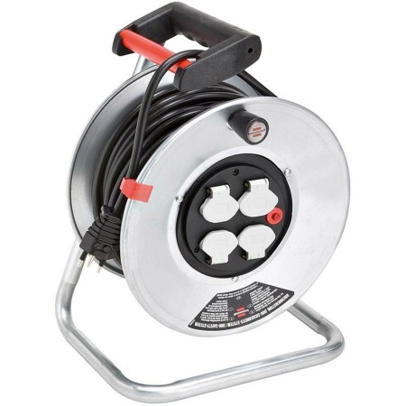 Garant SK 290 Kabelrolle, 4x Steckdose T13, Stecker T12, 50m H05VV-F 3G1,5 schwarz