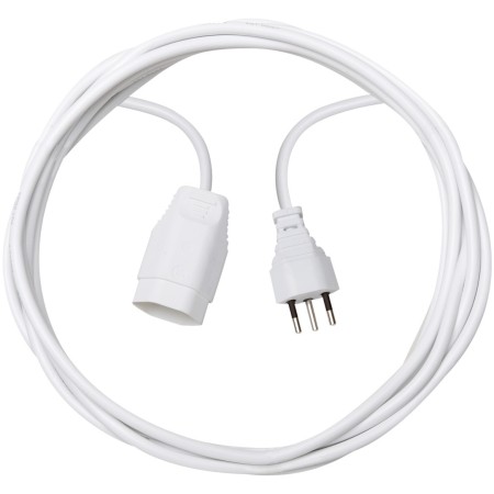 Verlängerungskabel aus hochwertigem Kunststoff (Verlängerungskabel für den Innenbereich mit 2m Kabel) weiss