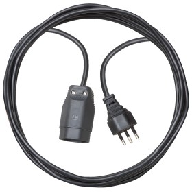 Verlängerungskabel aus hochwertigem Kunststoff (Verlängerungskabel für den Innenbereich mit 5m Kabel) schwarz