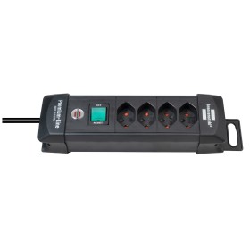 Premium-Line Steckdosenleiste mit 4 Steckdosen 1,8 m Kabel, mit Schalter, schwarz Premium-Line Steckdosenleiste mit 4 Steckdosen 1,8 m Kabel, mit Schalter, schwarz