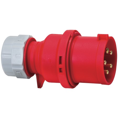 CEE-Stecker 400V/32A für die Verwendung im Aussenbereich (IP44, schraubbare Anschlusstechnik, 5-polig)