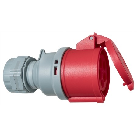 CEE-Kupplung 400V/32A für die Verwendung im Aussenbereich (IP44, schraubbare Anschlusstechnik, 5-polig)