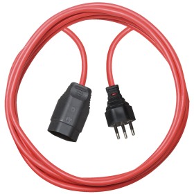 Kunststoff Verlängerungskabel, T12 Stecker, T13 Kupplung, Kabel 5m H05VV-F 3G1,5 rot *CH*