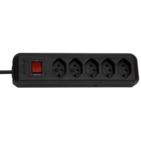 cleverLINE Steckdosenleiste 5er-Steckdosen (1,5m Kabel, mit Schalter) schwarz cleverLINE Steckdosenleiste 5er-Steckdosen (1,5m Kabel, mit Schalter) schwarz