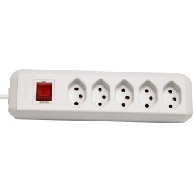 cleverLINE Steckdosenleiste 5er-Steckdosen (1,5m Kabel, mit Schalter) weiss cleverLINE Steckdosenleiste 5er-Steckdosen (1,5m Kabel, mit Schalter) weiss