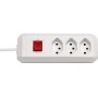 cleverLINE 3er-Steckdosenleiste (mit Schalter, 1,5m Kabel, für den Innenbereich) weiss