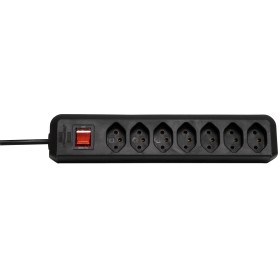 cleverLINE 7-fach Steckdosenleiste (mit Schalter, 2m Kabel, für den Innenbereich) schwarz cleverLINE 7-fach Steckdosenleiste (mit Schalter, 2m Kabel, für den Innenbereich) schwarz