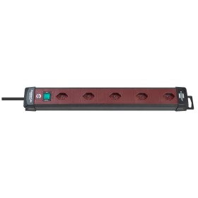 Premium-Line Technik Steckdosenleiste 5-fach schwarz/bordeaux 3m H05VV-F 3G1,5 *CH*