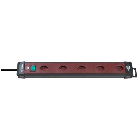 Premium-Line Technik Steckdosenleiste 5-fach schwarz/bordeaux 3m H05VV-F 3G1,5 *CH*