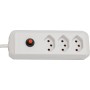 cleverLINE 3er-Steckdosenleiste (1,5m Kabel, ohne Schalter, für den Innenbereich) weiss