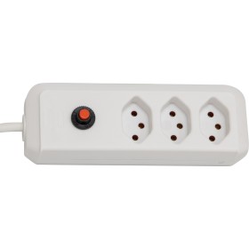 cleverLINE 3er-Steckdosenleiste (1,5m Kabel, ohne Schalter, für den Innenbereich) weiss