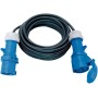 CEE Verlängerungskabel (Gummi-Neopren), CEE-Kupplung und CEE-Stecker 230V/16A, Kabel 10m 3G2,5 schwarz