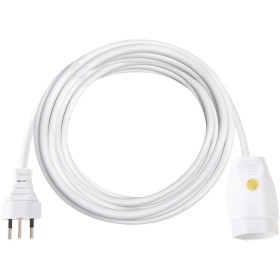 Verlängerungskabel (Kunststoff-Kabel) mit Funktionsleuchte, T12 Stecker, T13 Kupplung, 5m Kabel H05VV-F 3G1,0 weiss *CH*