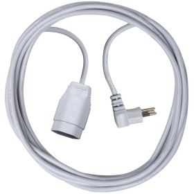 Kunststoff Verlängerungskabel, T12 Winkelstecker, T13 Kupplung, Kabel 3m H05VV-F 3G1,0 weiss *CH*
