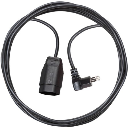 Kunststoff Verlängerungskabel, T12 Winkelstecker, T13 Kupplung, Kabel 5m H05VV-F 3G1,0 schwarz *CH*